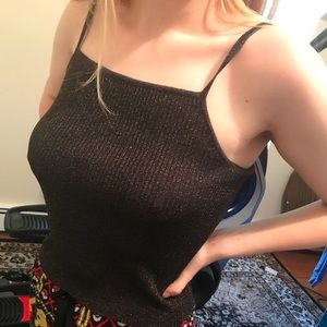 90s vintage party glitter tank top